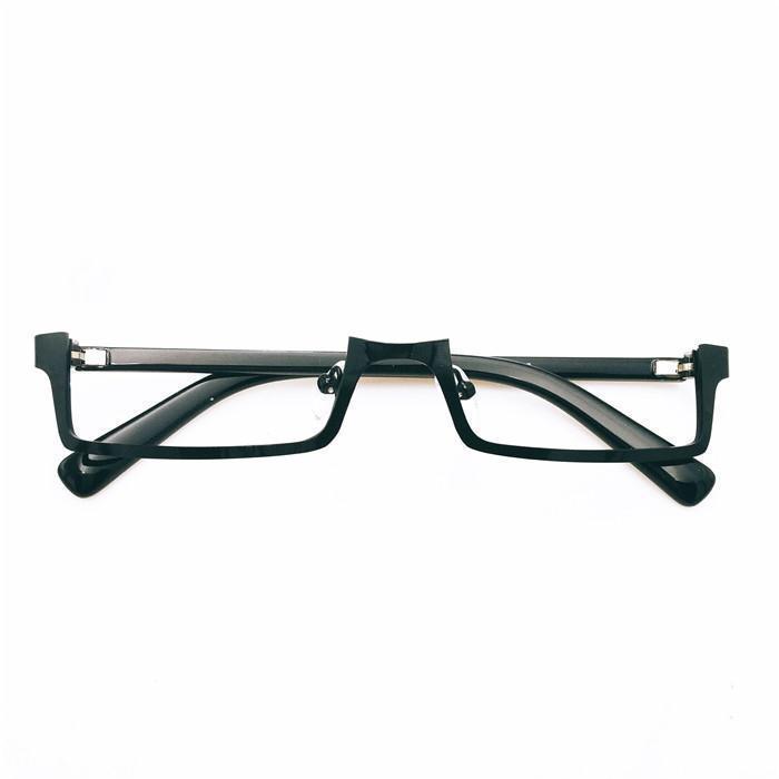 

Latest Y2K Half Frames Eyeglasses Ladies Classic Durable Metal Metal Rectangular No Lens Spectacles Red Black Cosplay Harajuku Photography Eyewear