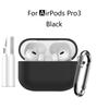 New 2025 For Apple Airpods Pro 3 Case Soft Silicone Full Protective Cover with Cleaning Kit and Keychain for Airpods Pro 3 Case