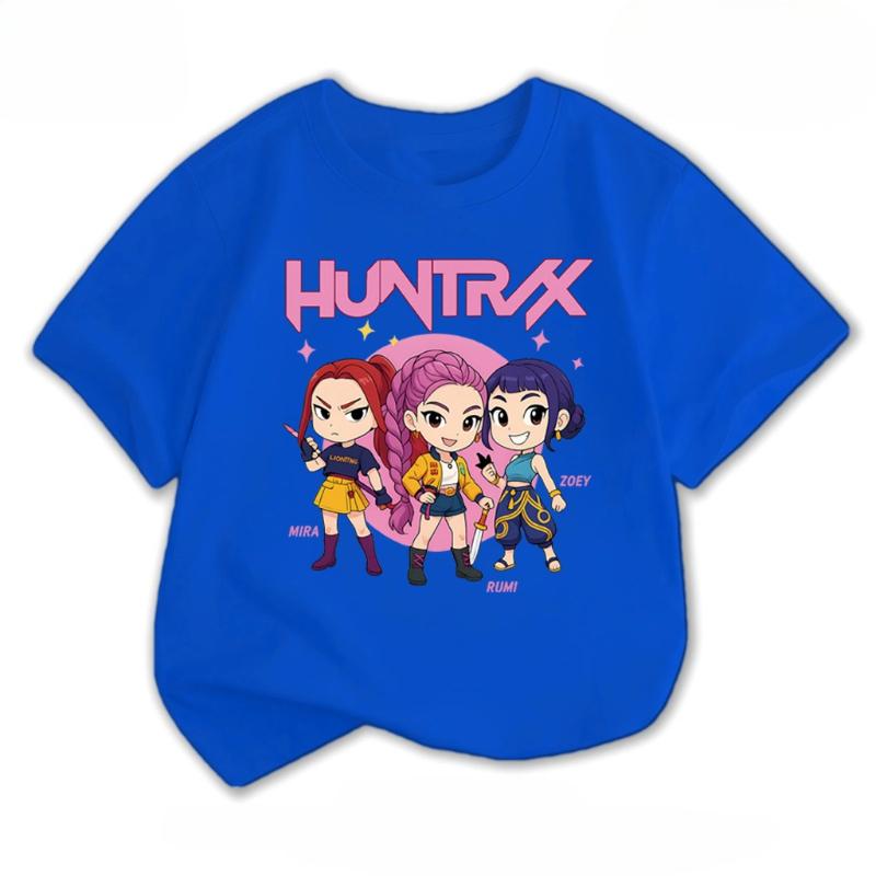 K-pop Demon Hunters Printed Children T-shirt Summer Girls Boys Fashion Casual Kawaii Short Sleeve Kids T-shirt
