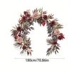 5.9ft Artificial Eucalyptus Garland with Rose Flowers, Faux Floral Vine Garland for Table Wedding Centerpieces Bridal Shower Party Decoration