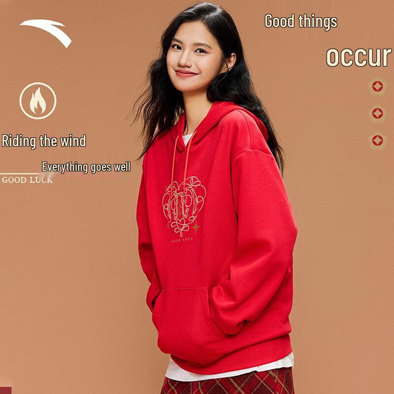 ANTA Women s Good Luck Hooded Pullover Sweatshirt 2XL