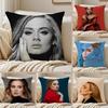 POP Singer AAdele Adkins Cushion Cover Pillowcase Antidustmite Invisible Zipper Short Plush Sofa Cushion