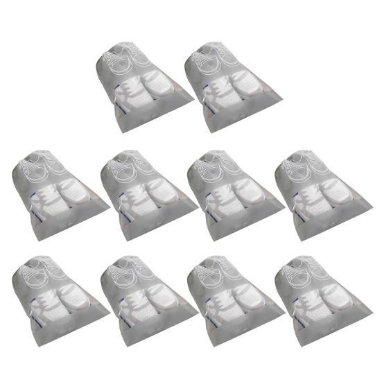10Pcs Travel Shoes Bag Storage Set Breathable Design Boots Shoes Drawstring Pouch Multifunctional Organizer