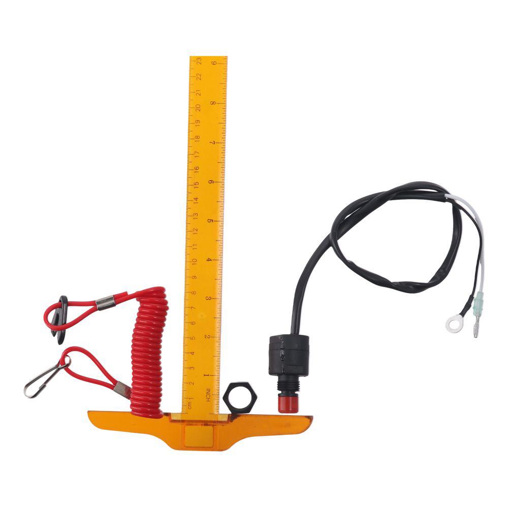 Reliable Polyurethane Boat Kill Switch ABS Brass Emergency Stop Switch Rubber and Lanyard for 30HP