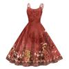 Children's Fashion Casual Sexy Retro Print Off-shoulder Punk Retro Dress