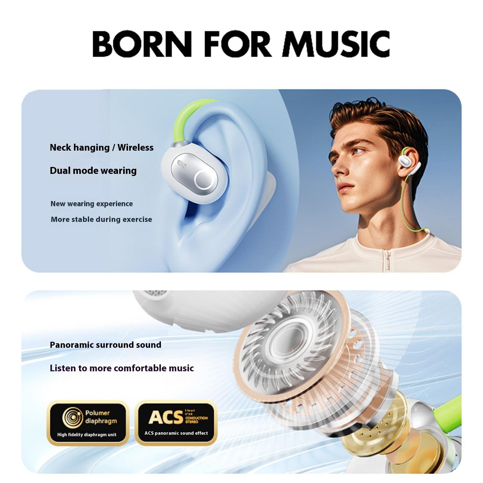 

Wireless Earbuds Bluetooth-compatible Headphone Sport Earbuds Earbuds with Earhooks Waterproof Headphone