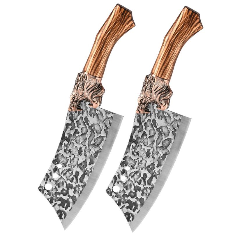 Forged Kitchen Chef Knife Set High Carbon Steel Meat Vegetables Slicing Knives Professional Butcher Chop Bone Cleaver Knife