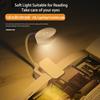 Tragbare LED Clip Buchlampe Mini Tischlampe 3 Farben 360° Klappbar Typ-C Wiederaufladbar Augenschonendes Nachtlicht Studentenzimmer Lesen