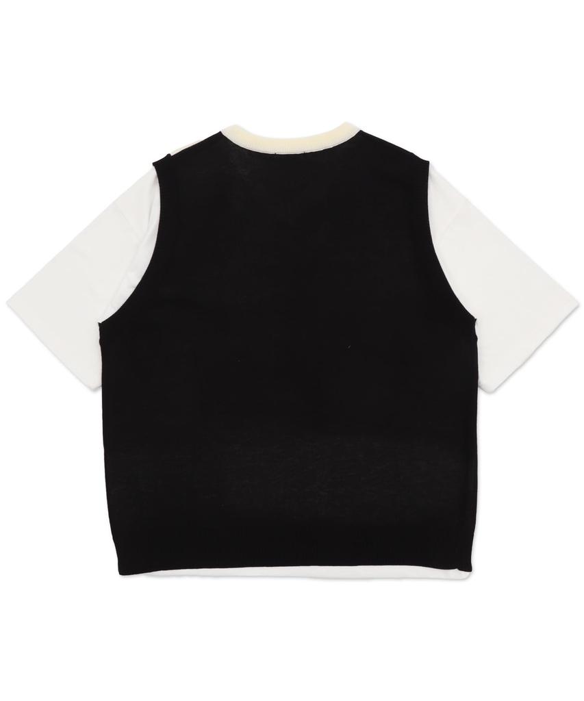 WEGO Knit Vest Ensemble with Game Size Summer Clothes Men's 2-Piece Logo, M, Black,