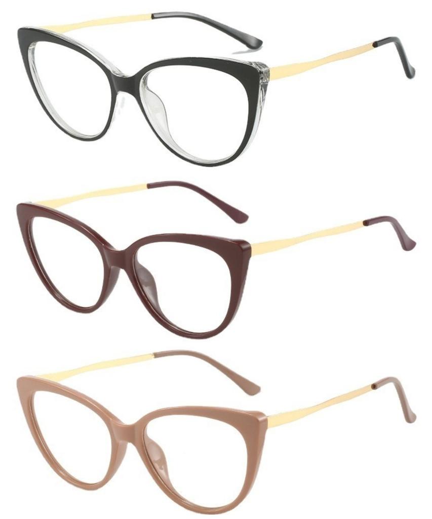 Fashion Anti Blue Light Cat Eye Glasses for Women Retro Frame Reading Computer Clear Lens Simple Female Eyeglasses