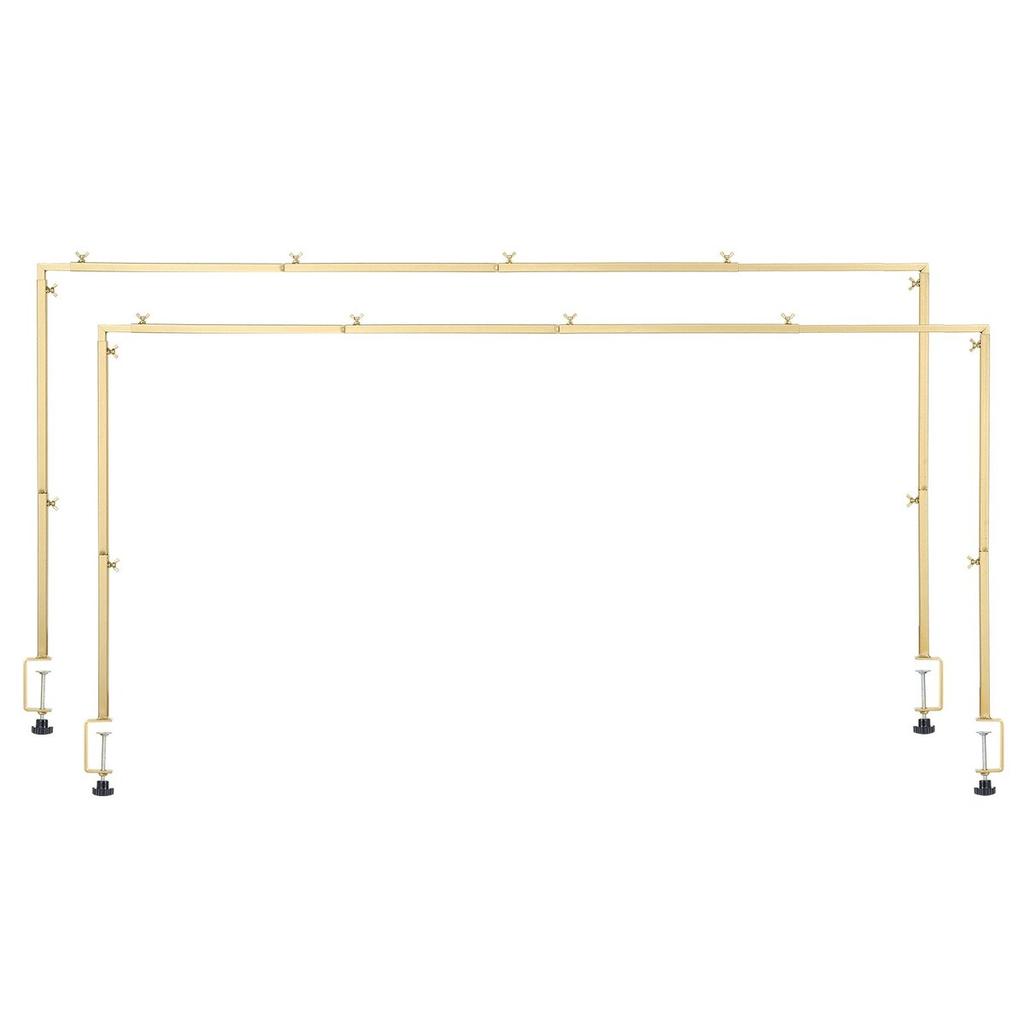 2Pcs Over The Table Rod Stand with Clamp Arch Frame 28-98 In L Adjustable