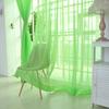 1 pc Colorful Sheer Tulle Curtains Polyester Solid Color Rod Pocket Curtain For Bedroom Kitchen Living Room Kid Room Classroom