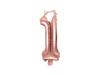 Ballon Gonflable Chiffre ""1"" Or Rose 35 Cm
