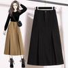 2025 Plus Size Retro Midi A-line Skirt: High Waist, Slimming, Versatile Women's Fashion for Autumn/Winter