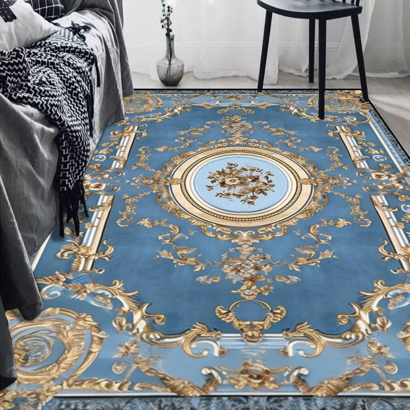 European Luxury Living Room Carpet Non-slip Large Bedroom Decoration Rug Home Cloakroom Lounge Rug Washable Porch Door Mat