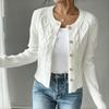 Women's New Spring Long-Sleeve Open-Front Cardigan Sweater Elegant Trendy Knitted Coats