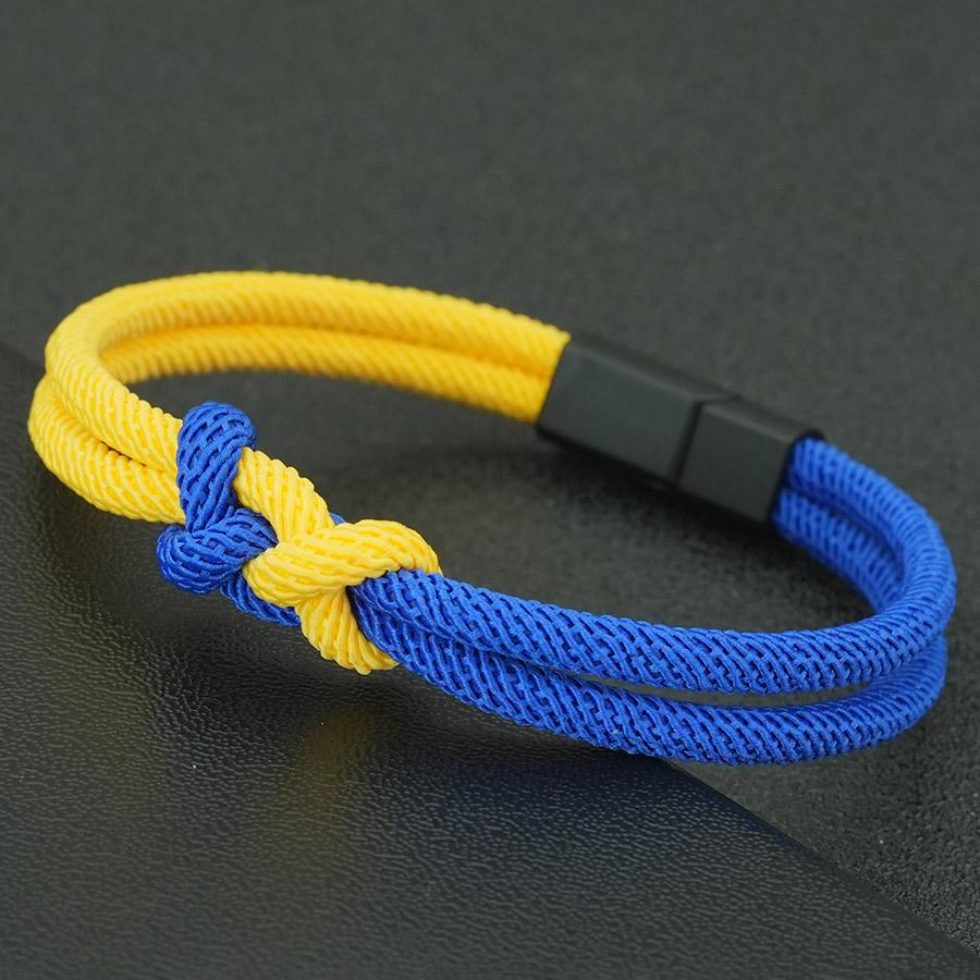 New Handmade Color Blocking Design Braided Knot Bracelet For Men A Grade 4mm Ethnic Rope Braslet Perfect Gift For Boyfriend