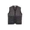 STONE ISLAND Vests Unisex Black V-neck Moderate Other 7515G0840-V0029