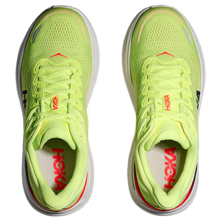 HOKA One One Bondi 9 Abrasion Resistant Breathable Rebound Running Shoes Men's Bright Green 1162011-NYZS