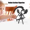Devil Robot Action Figure with Wing Weapon Accessory Movable Joints 3D Printed Robot Model Toy Stress Relief Articulated Dummy Figurine Decoration