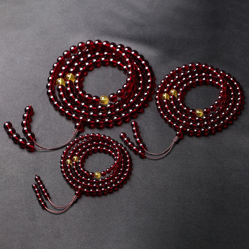 Myanmar Amber 108 Bead Buddhist Prayer Bracelet & Necklace for Men and Women - Honey Wax Multi-Loop Pure Water Hand Jewelry
