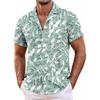 Men's Hawaiian Shirt Short Sleeved Floral Button Shirt Tropical Summer Beach Shirt Camping Collar Shirt