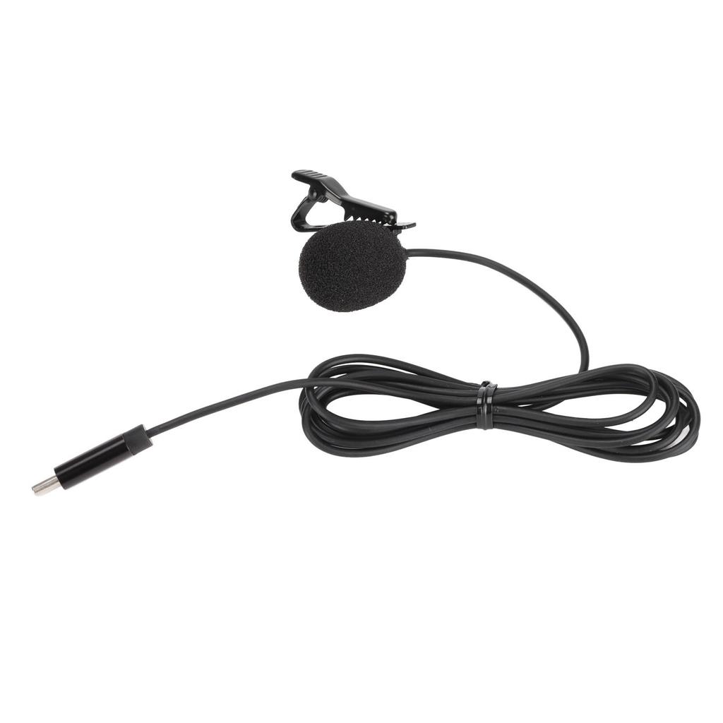 Type C Lavalier Microphone Intelligent Noise Cancellation Wired Lavalier Lapel Microphone for Karaoke Recording