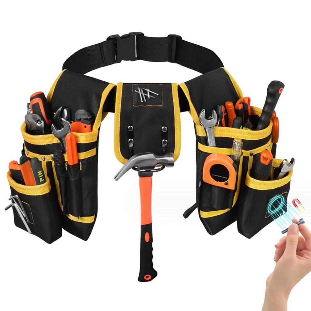 Waist Tool Waist Tool Waist Tool DIY Tool Nail Waist Tool Electrician Waist Work Belt Belt, Pouch, Belt, Holder, Bag, Bag, Belt, Pouch, (26 Pockets)