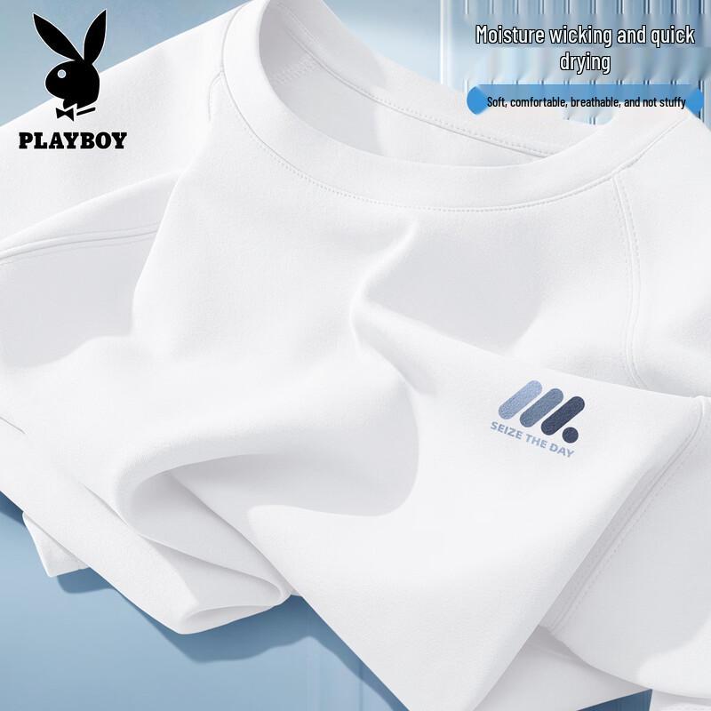 Playboy Men s Quick-Dry Breathable Short Sleeve T-Shirt 3XL