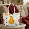 Cute Fruit Print Tote Bag Fashion Casual Large Capacity Handbag for Daily Use