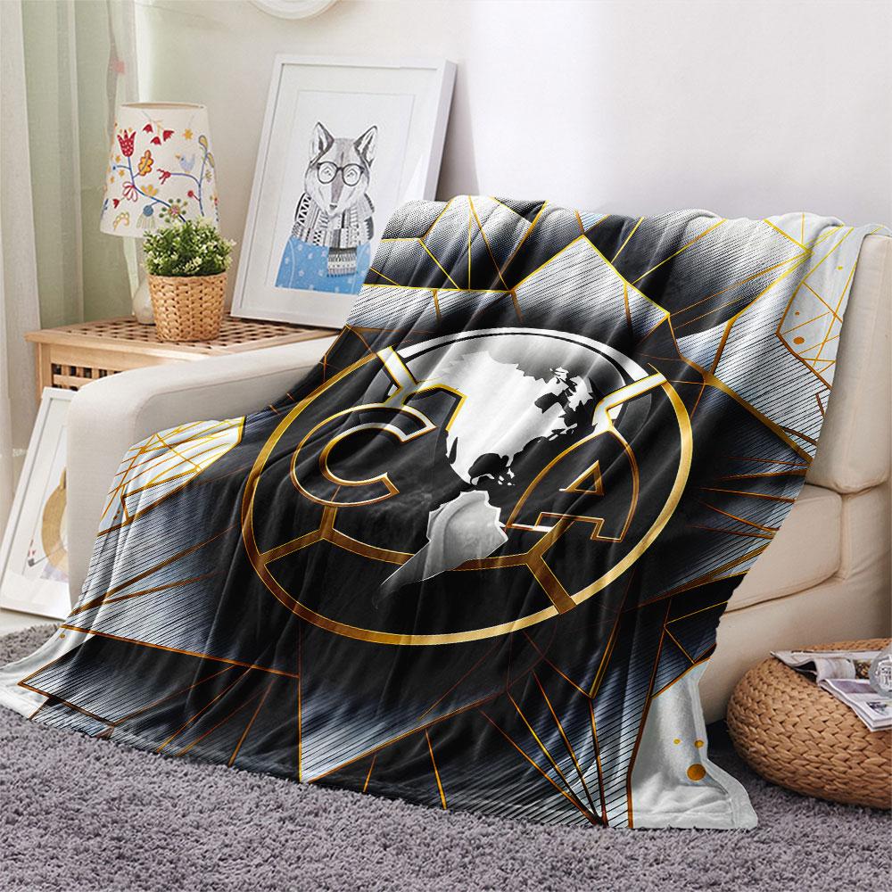 1PC Club America Patterned Flannel Blanket Suitable For All Seasons for Home Decor Warmth and Comfort Gifts Holiday Present