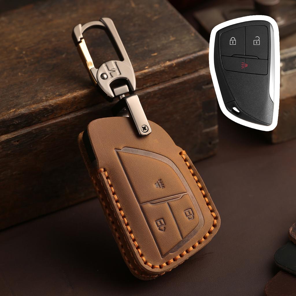 Car Key Cover Case for Buick Envision GMC Yukon XL Denali Chevrolet Suburban Tahoe 3/4/5/6 Buttons Remote Keychain Accessories