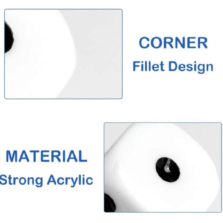 30 Stück/Packung 16 mm Acryl Mathematische Würfel Brettspiel Requisiten Lernspielzeug