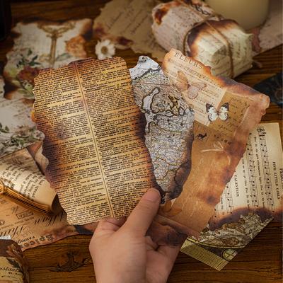 30 Pcs Vintage Journaling Scrapbooking Material Paper Aesthetic Decorative Craft Paper Antique Retro Style For Diary Journaling
