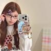 Winter Blue Coffee Bear iPhone Case for 16 Pro Max/15/14