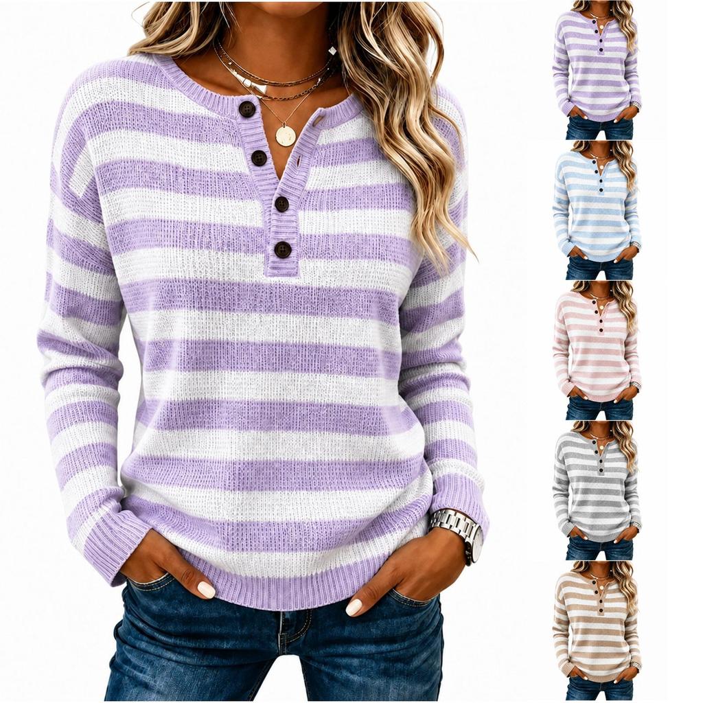 Women's Cardigan Sweater, Color Knit, Elegant and Versatile for Fall
