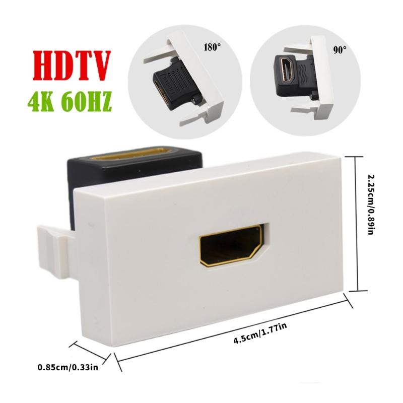 HDTV Female To Female Socket Connector Module For Wall Face Plate Easy Installation Home Theater Accessories