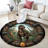 Prehistoric Jungle Adventure Round Area Rug Under Office Chairs Bedroom Living Room Home Decor