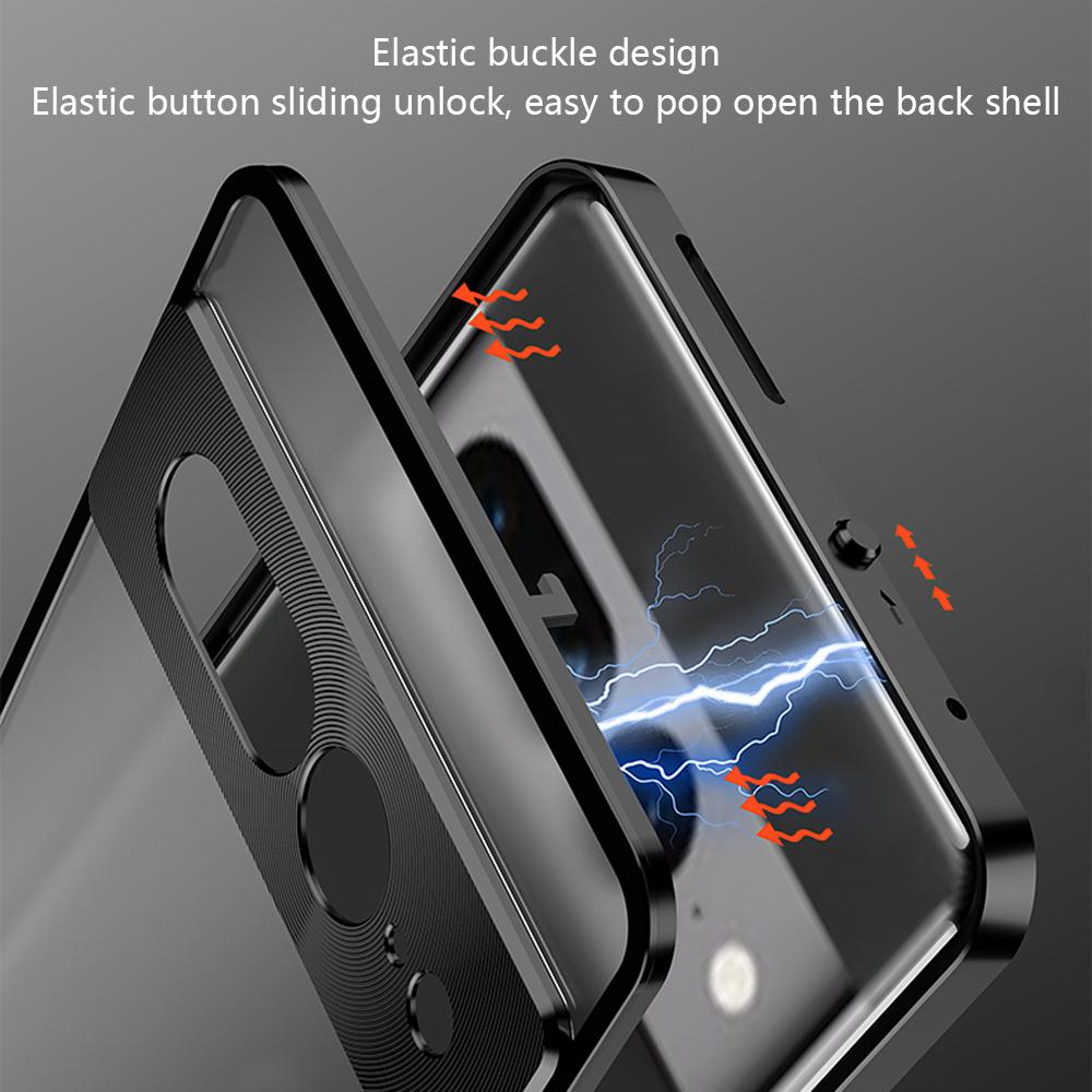 

For Google Pixel 7 Pro 5G Case Pop-Up Snap Lock Translucent PC Matte Phone Cover Tarnish