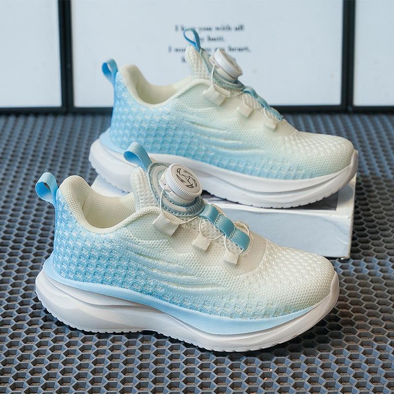 

Children s dad shoes 22 summer new rotating button children s mesh fly-woven coconut older children s casual sports shoes 31
