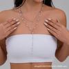 European and American temperament imitation pearl chain long fringed necklace simple ins style cross pendant collarbone chain