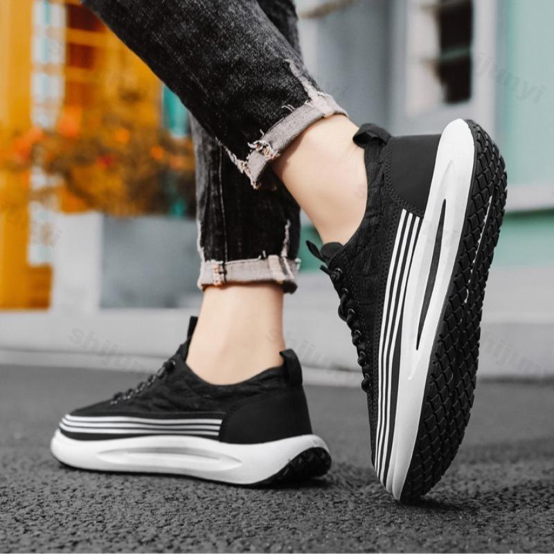 Fashion Men Shoes Sneaker Platform Sports Shoes Autumn Fashion Students Comfortable Outdoor Ice Silk Cloth Breathable Casual Shoes