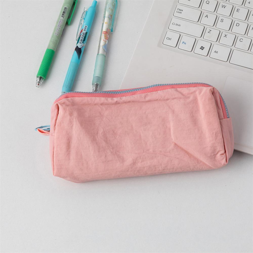 Macaron Einzelfarbig Einfache Federtasche Große Kapazität Tragbare Aufbewahrungstasche Minimalistische Schreibwarentasche für Stifte