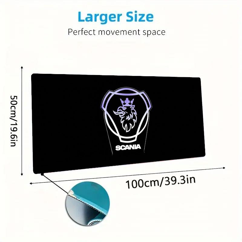 Scania Lev Znak Velká Velikost Podložka pod Myš Velký Herní Stůl Polštář Protiskluzová Podložka pro Notebook Tablet Velká Podložka pod Myš XXL Podložka Mini PC Podložka na Hraní S Uzamykatelným Okrajem