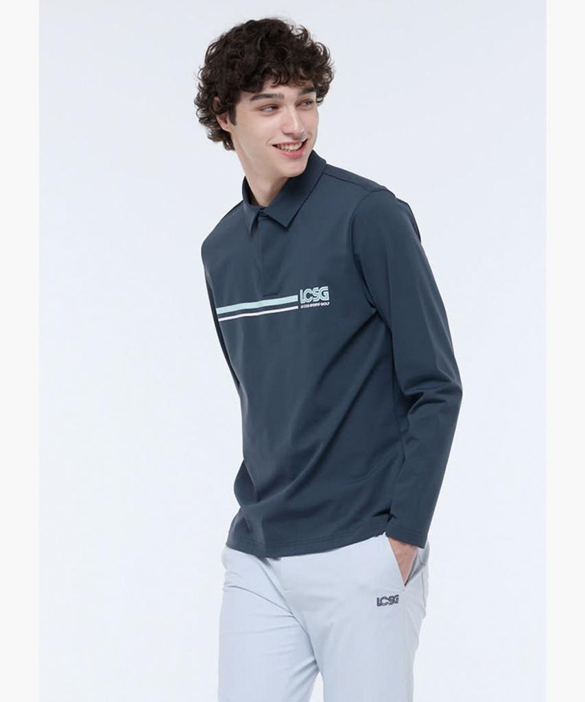 LECOQ GOLF Men'S Soft Stretch Polo Long Sleeve T-Shirt (Gq321Mtl83)