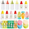 Japanese Style 1-7 PCS Mini Ketchup Bottle Mini Condiment Dispenser Honey Mustard Squeeze Sauce Container for Office BBQ Salad