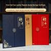 Three-Fold High-End Leather Appointment & Award Certificate Case Customization