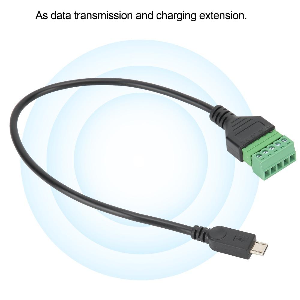 3pcs Solderless Micro USB Adapter Cable Portable USB 5 Pin Connector  for Outdoor Activities