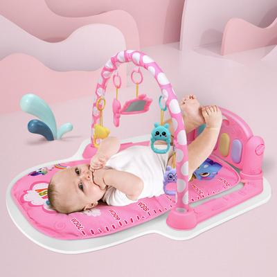 Baby-Spielmatte mit Hängespielzeug, Kick- und Spielklavier, Gymnastikmatte mit Musik und Lichtern, Krabbelmatte für Säuglinge, Lernspielzeug