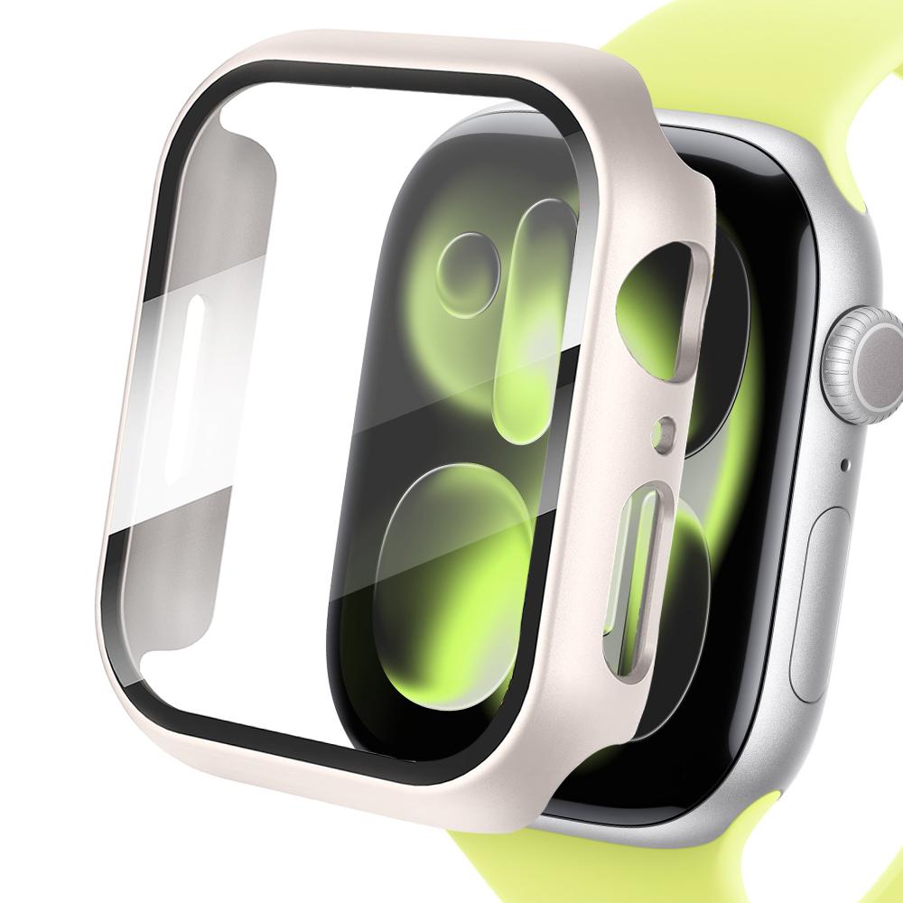 Tempered Glass+Cover For Apple watch series 11 10 9 6 SE3 7 8 5 Case 46mm 42mm 45mm 41mm 44mm 40mm Screen Protector Accessories